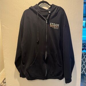 Steam Works Brewing Black Zip-Up Hoodie
